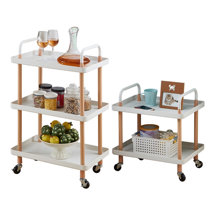2020 Nordic style luxury mobile cart simple kitchen and living room storage square